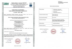 Certyfikat CE Schrag Polska.